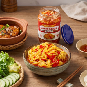 PICKLED CATTAILS WITH CHILLI IN VINEGAR